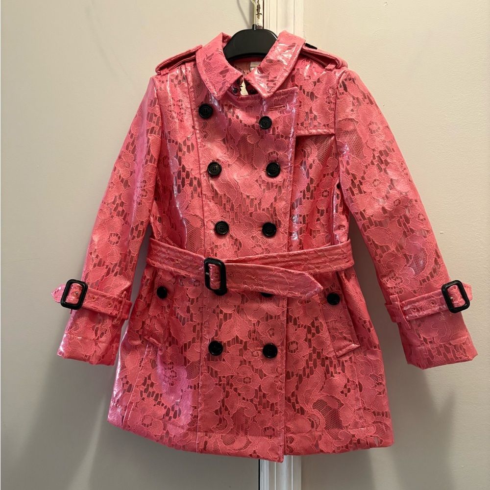 Burberry Kids Raincoat in Pink Lace